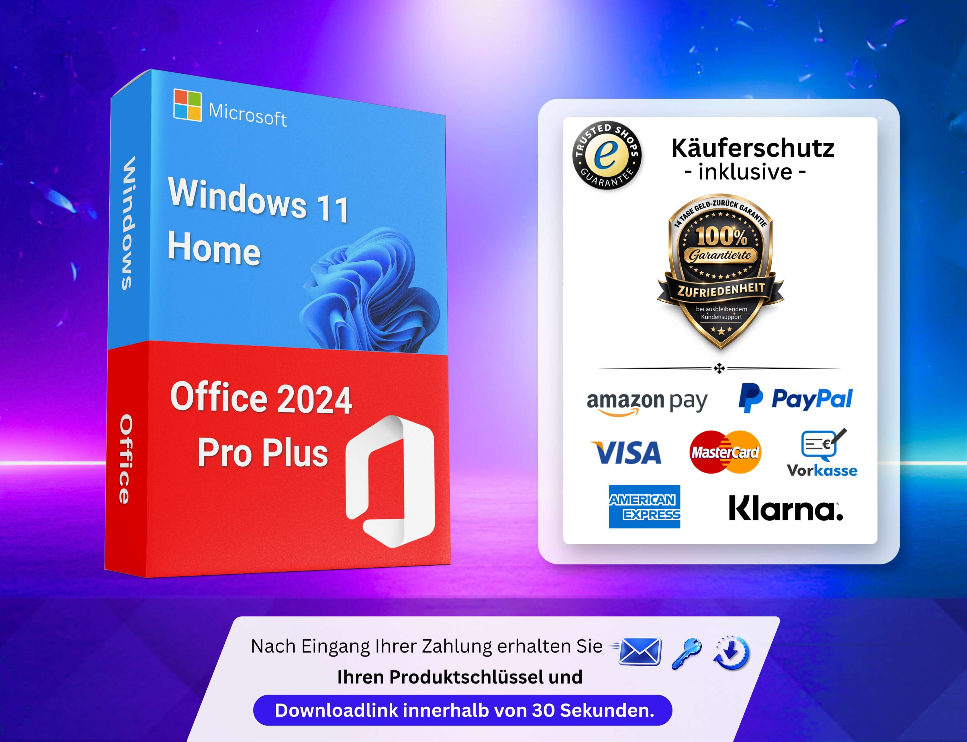 Windows 11 Home + Office 2024 Professional Plus Sofortdownload