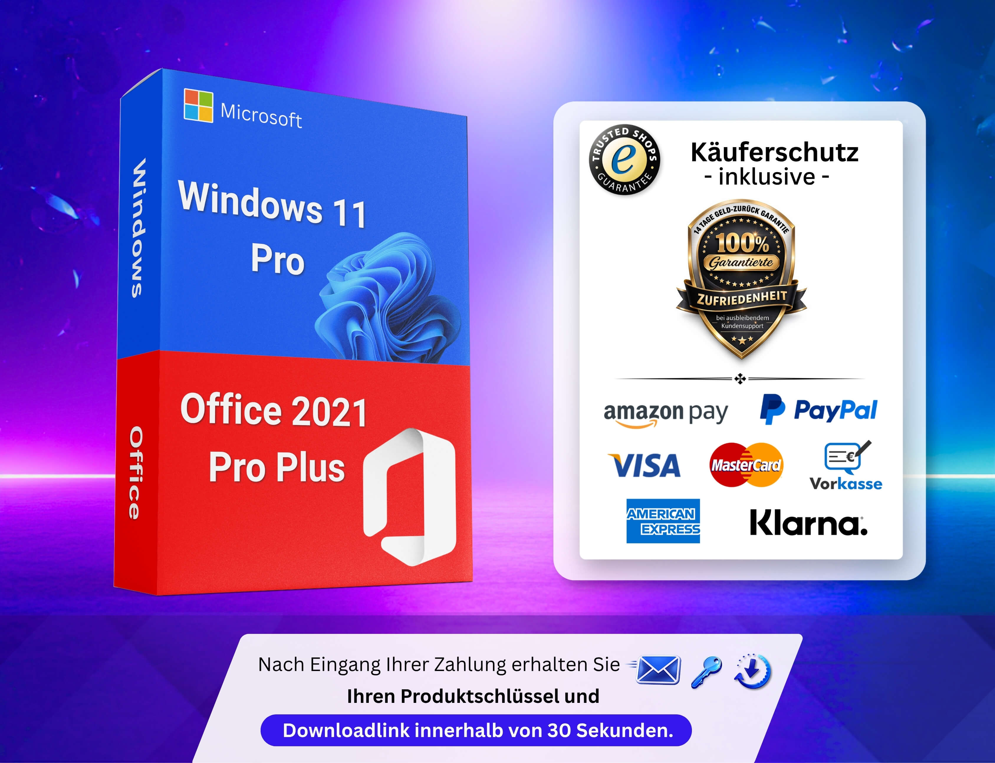 Windows 11 Pro + Office 2021 Professional Plus Sofortdownload