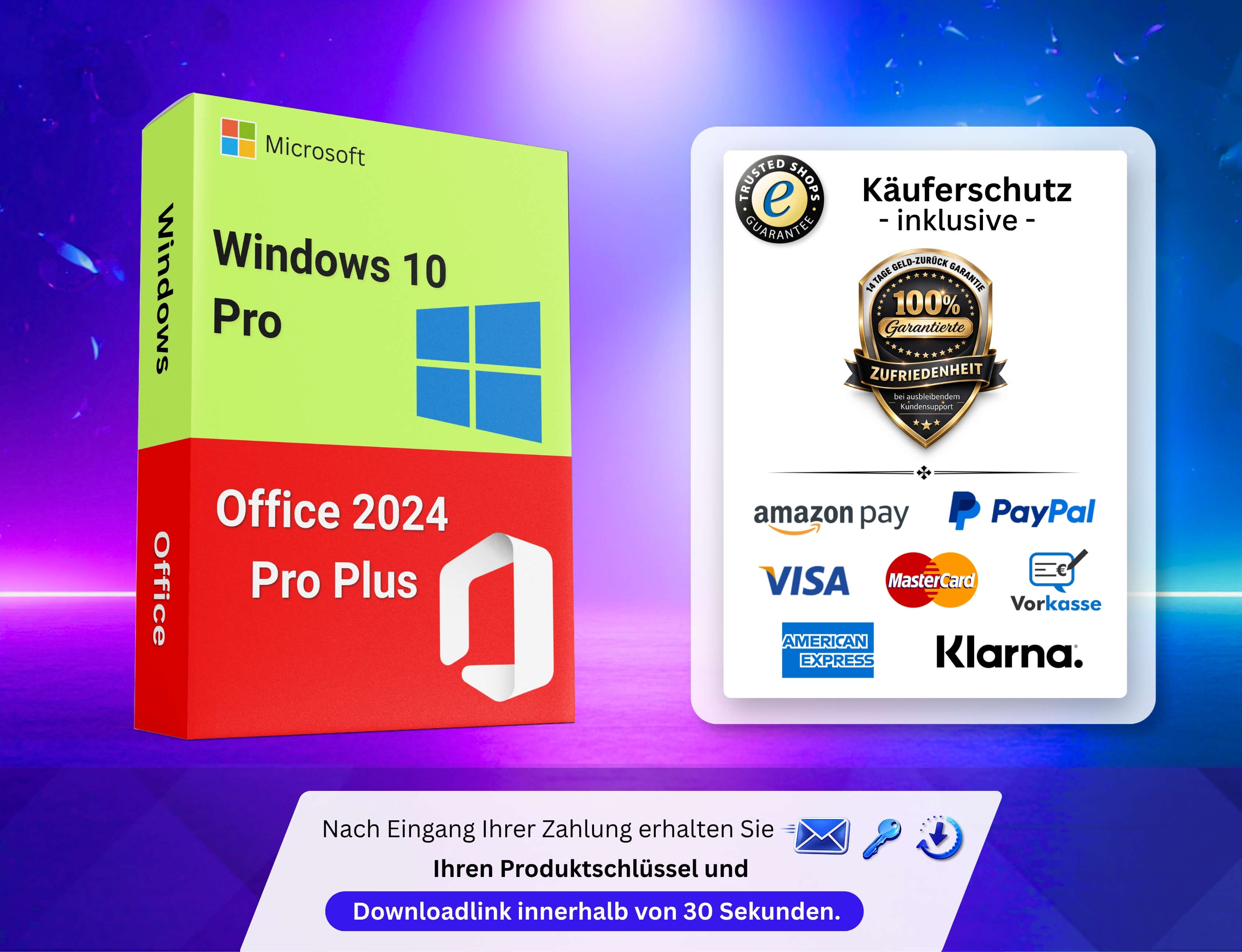 Windows 10 Pro + Office 2024 Professional Plus Sofortdownload