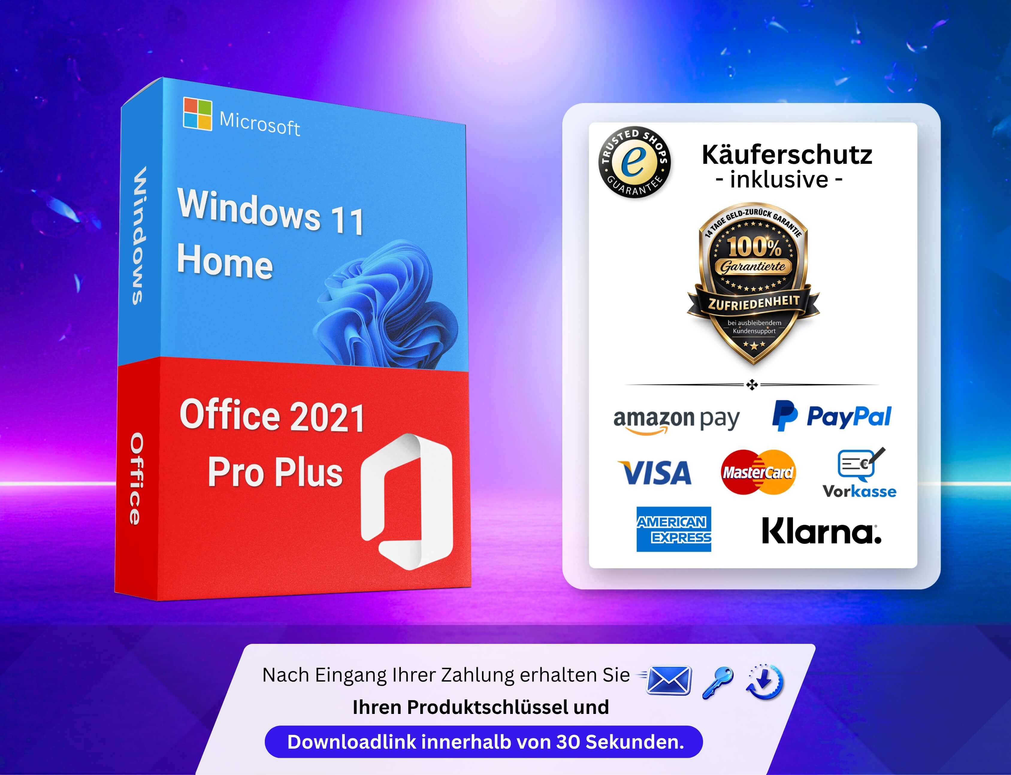 Windows 11 Home + Office 2021 Professional Plus Sofortdownload